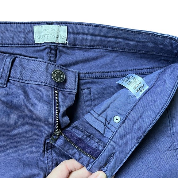 Aeropostale 5/6 Ashley Ultra Skinny Jeans Purple Stretch Women’s Juniors Jegging - Picture 4 of 8